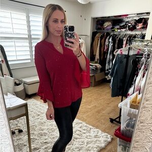 Elegant Red Women's Top